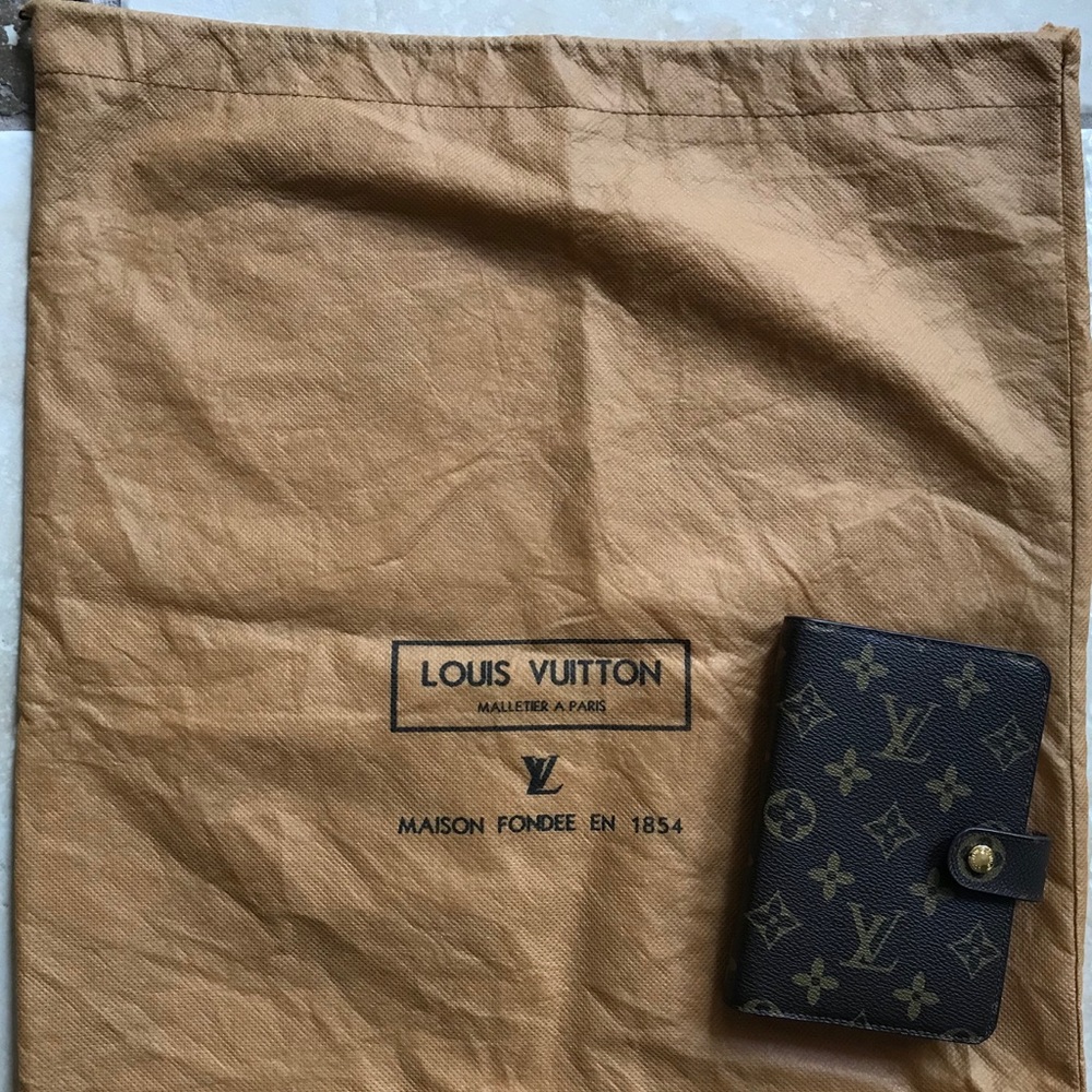 LOUIS VUITTON ADDRESS BOOK & DUST BAG - LIKE NEW